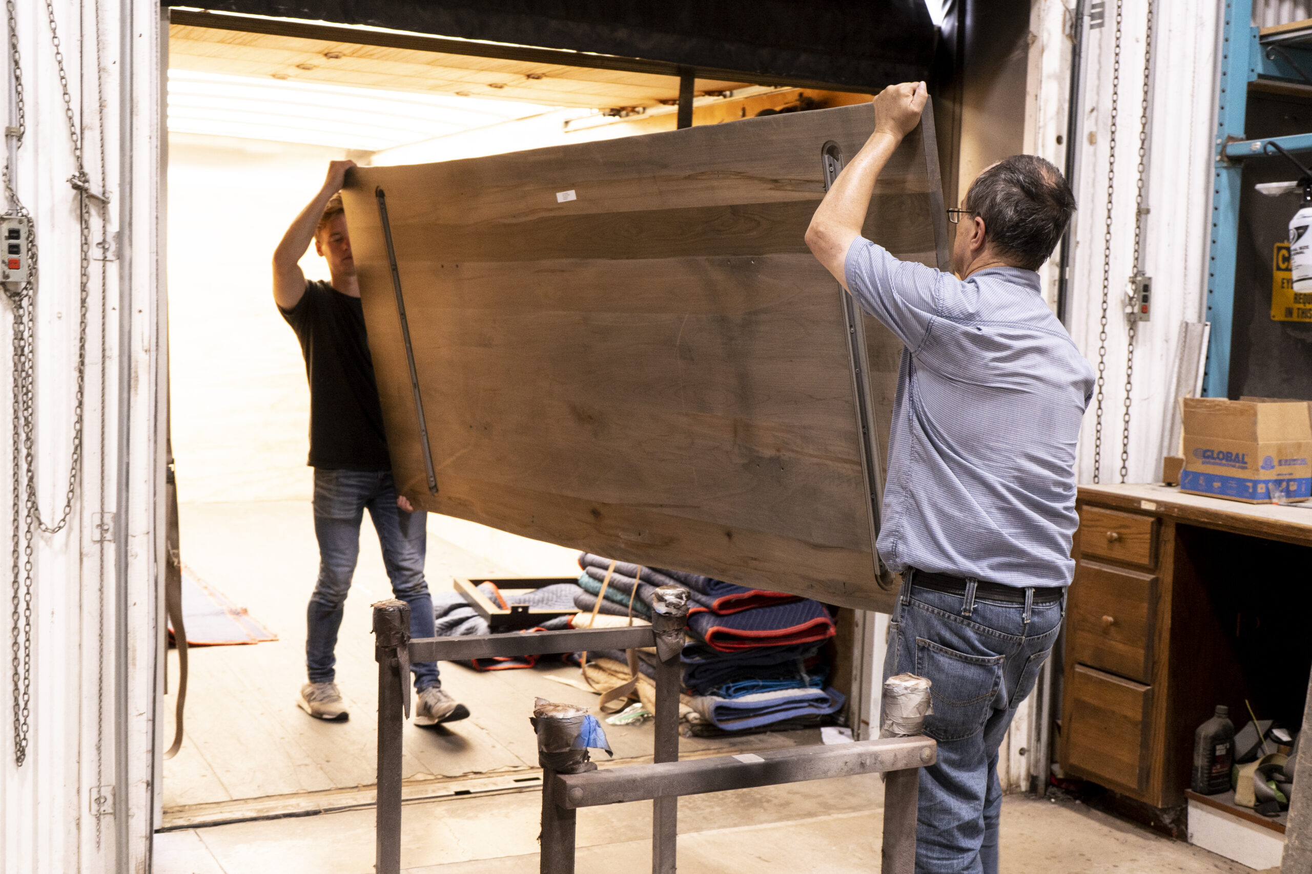 Furniture prepared for careful delivery from Jake’s Amish Furniture