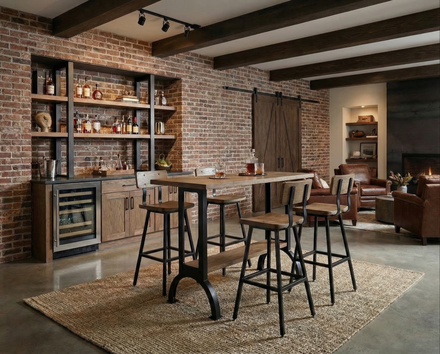 Handcrafted living room furniture in a comfortable home setting