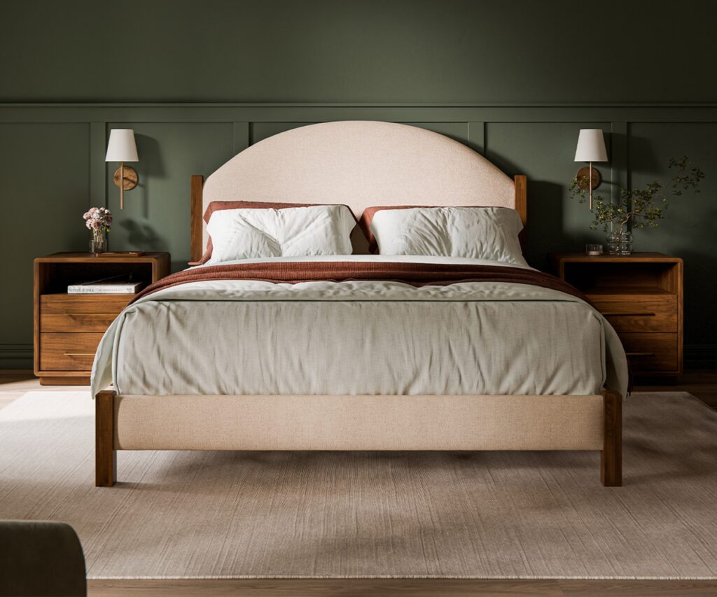 Handcrafted solid wood furniture showing natural wood grain and finish