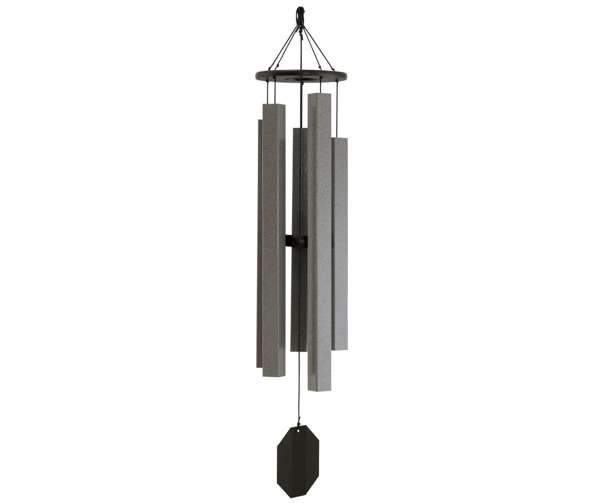 Amish Alpine Whisper wind chime with square gray tubes
